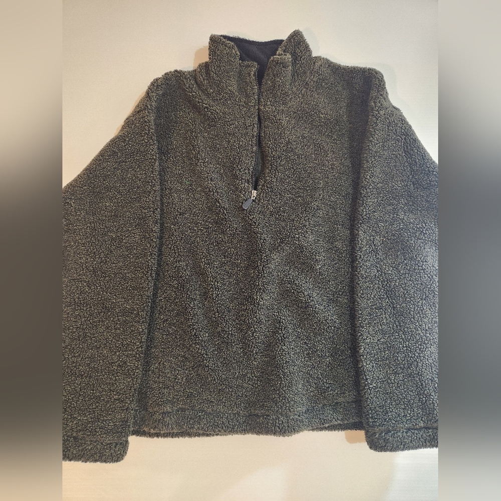 Winners Tech 1/4 Zip Fleece Pullover Mens dark gray with side pockets